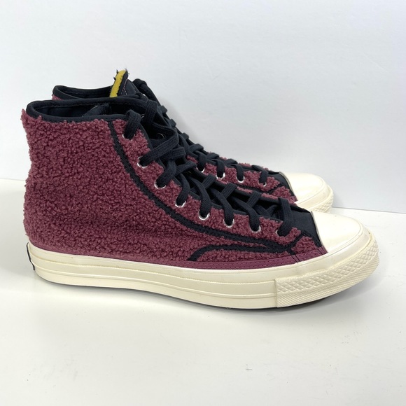 CONVERSE Chuck 70 Cozy Utility Sherpa High Top Sneakers NEW Shadowberry Size 10 - Picture 3 of 14